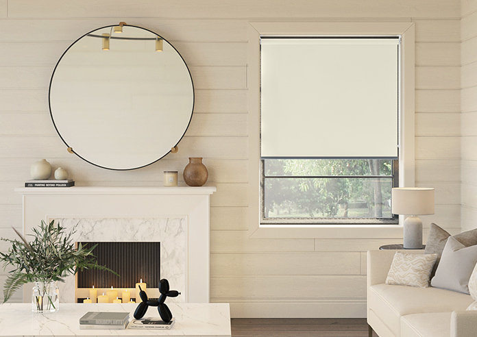 Levant (FR Blackout), Light Cream - Twist&Fit Roller Blind - Image 3